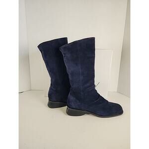 MARKON Womens Size 8M Suede 13" High Boots Slouch Blue